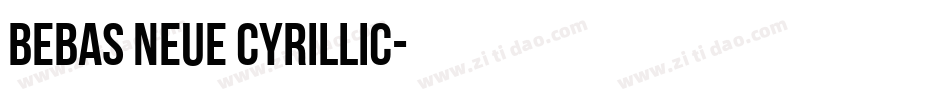 Bebas Neue Cyrillic字体转换